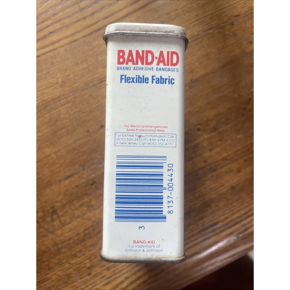 Vintage Johnson &‎ Johnson Band-Aid Metal Tin